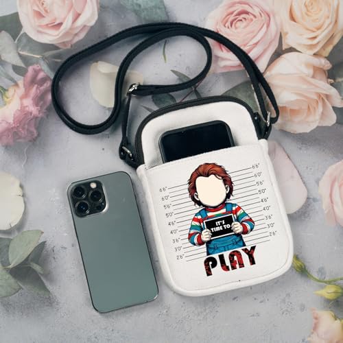 CMNIM Horror Movie Merchandise Gifts Scary Horror Characters Mini Crossbody Bag It’s Time To Play Horror Fans Gifts For BFF4