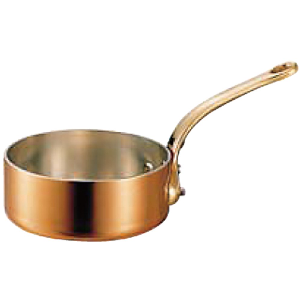 Amazon｜山下工芸 銅極厚浅型片手鍋 真鍮柄 15cm 04-0199-0207｜へら