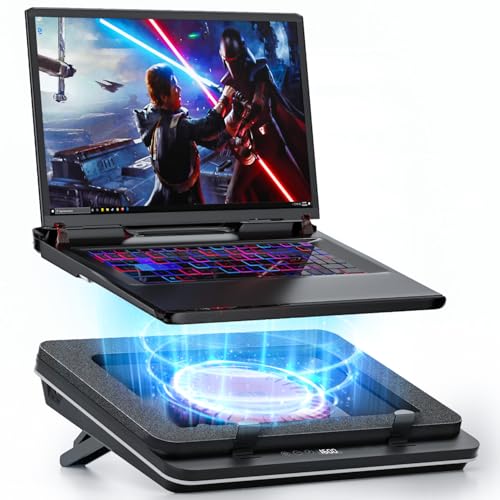 IETS GT600 - Cuscinetto di raffreddamento per laptop con ventola turbo da 14 cm, schiuma sigillata...