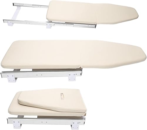Closet Sliding Out Foldable Iron Board,180 Free Rotation Retractable Hiding Ironing Board with Remove Heat Resistant Ironing Cover, Unfold Size 32.2