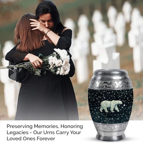 Image of Polar Bear Decorative Urns - Decorative Urns for Male & Female - Cremation Burial Urn - Mini Urns for Human Ashes - Memorial Urns for Adult Male & Female - 3 Inch Pack of 4 - Decorative Urn
