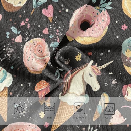 Wusikd Unicorns Ice Cream Girls' Underwear Cotton Doughnuts Girls Briefs Soft Toddler Underwear 2T3