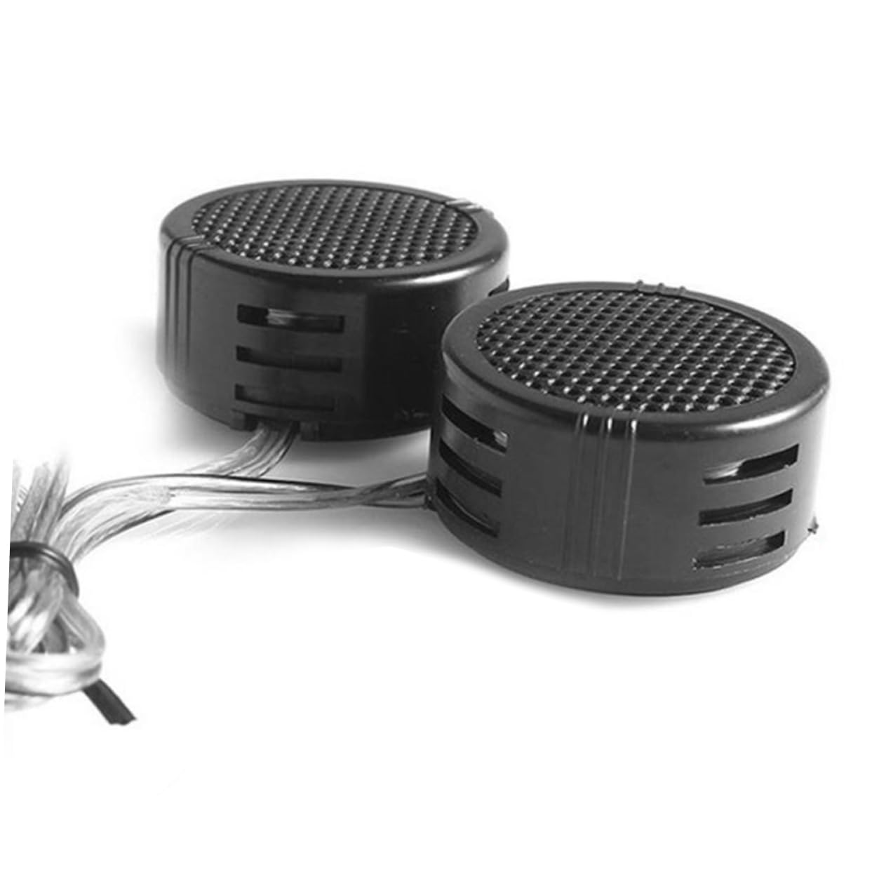 DOITOOL Pair of Car Mini Dome Loudspeakers High Frequency Audio Tweeter Metal and Steel Basket