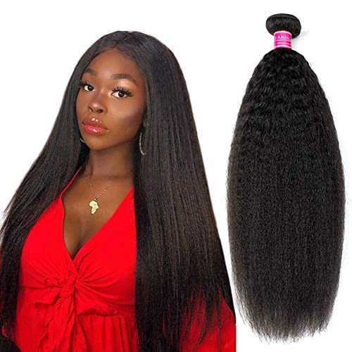 CLAROLAIR18pouces/45cm Naturel Noir/#1B Tissage Kinky Straight Bresilien Extension Cheveux Naturel Humain Tissage Meches Bresiliennes Humain Hair
