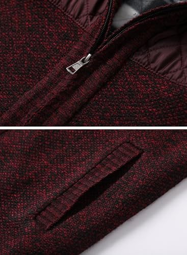 Image of Vcansion Men's Classic Cardigan Sweaters Stand Collar Slim Fit Casual Knitted Sweater