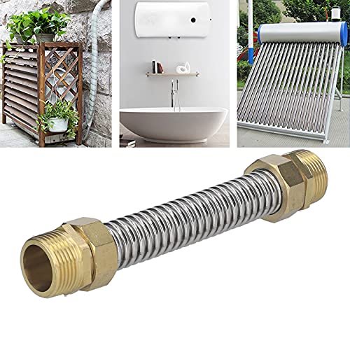 Gegolfde slang,G1 mannelijke draad gegolfde buis roestvrij staal airconditioner verbindingsslang voor boiler 20cm - Image 3