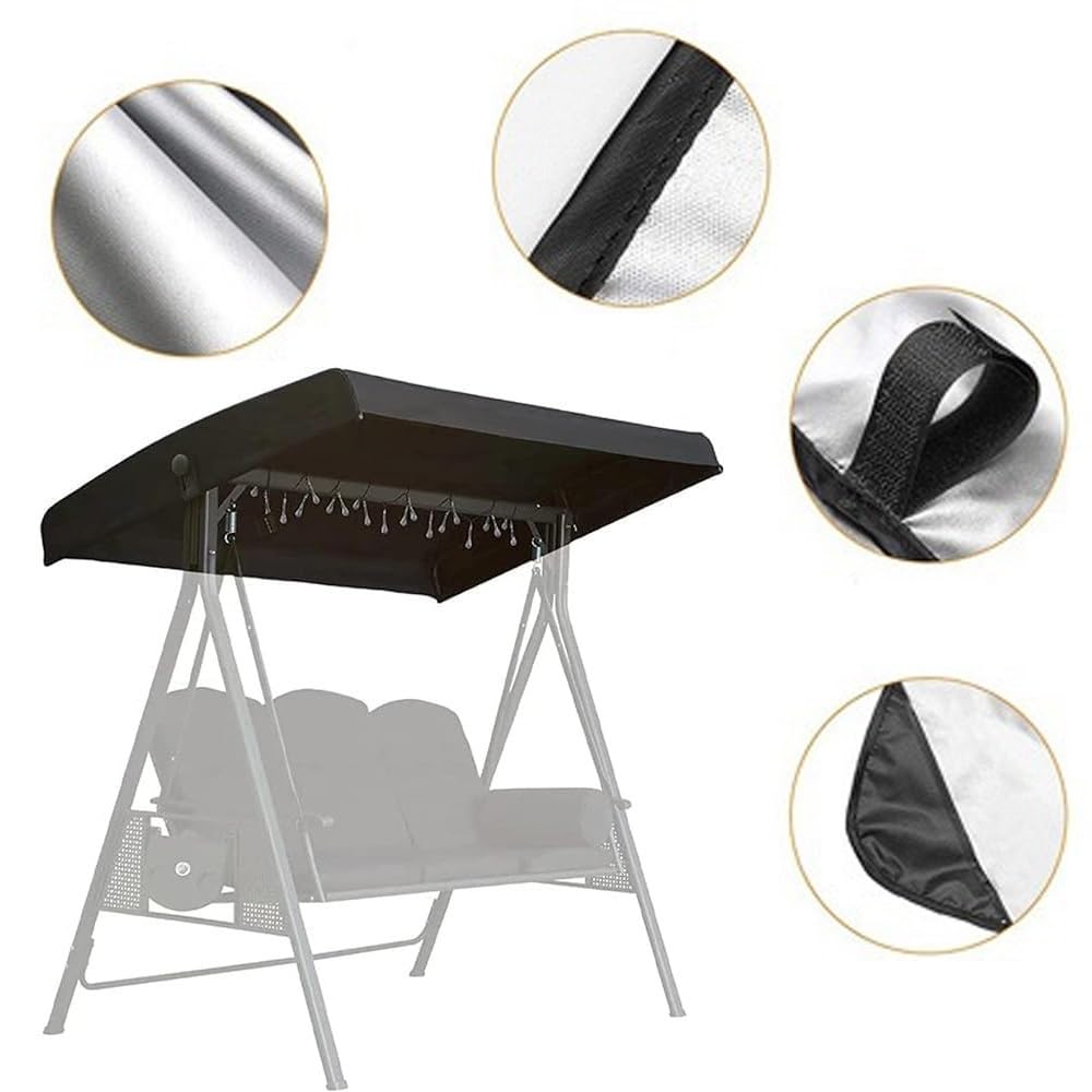 Housse supérieure de rechange imperméable pour hamac de porche 23 places - Convient aux abris d'extérieur marron de 191 x 120 cm