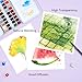 MEI LIANG Travel Watercolor Paint Set, Watercolor Set Includes 48 Colors Solid Watercolors + 7.5x7.5 inch 100% Cotton Watercolor Paper(20 Sheets)+ Grey Double Layer Organizer