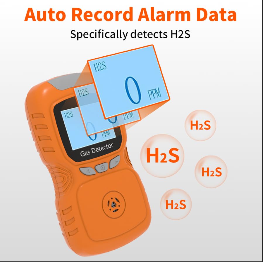 KKmeter H2S Monitor Rechargeable Single Gas Hydrogen Sulfide Detector With Sound, Light - View #10