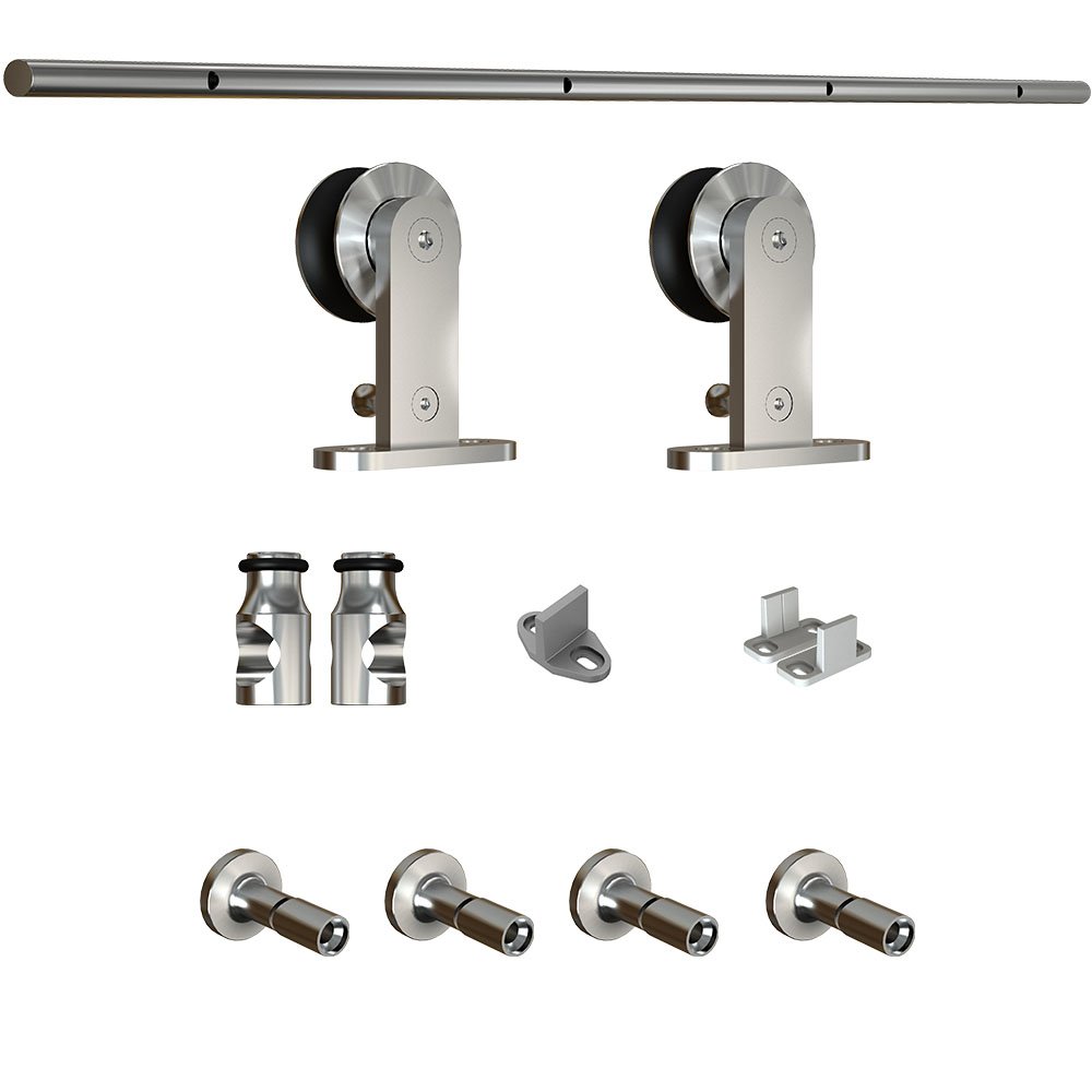 National Hardware N186-962 Decorative Interior Sliding Door Hardware, Stainless Steel