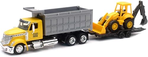 Shop72 Custom Diecast NewRay International Lonestar Dump Truck para uso promocional - amarillo