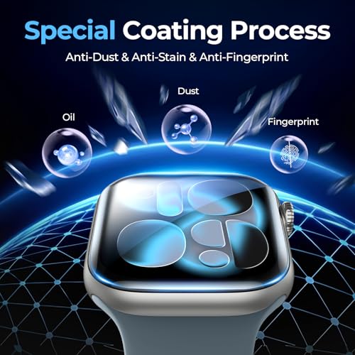 Image of LK 8 Pack for Apple Watch Series 11 Screen Protector 46mm [Upgrade Soft TPU Film - Strong Absorption] HD Ultra-Thin for Apple Watch 46mm Screen Protector Series 10, High Touch Screen, Anti-Scratch