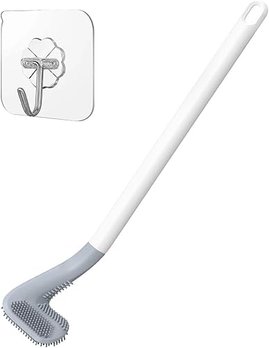 Cepillo de inodoro de golf cepillo de inodoro de mango largo cepillos de inodoro para baño con gancho blanco