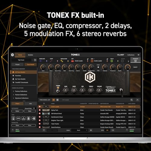 Image of IK Multimedia TONEX One AI multiFX: Tone Model Electric Guitar Amp, Amp Pedal, Distortion, Overdrive, Effects