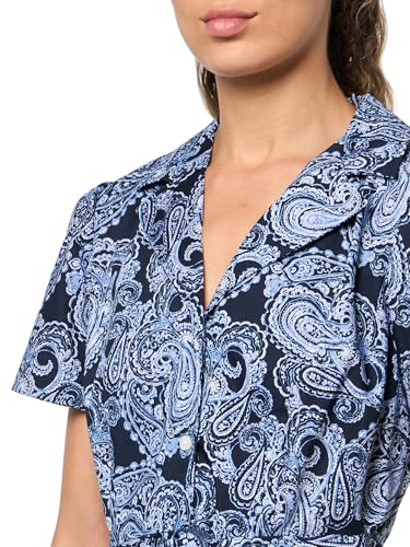 Image of Tommy Hilfiger Women's Fit and Flare Short Sleeve Shirt Dress