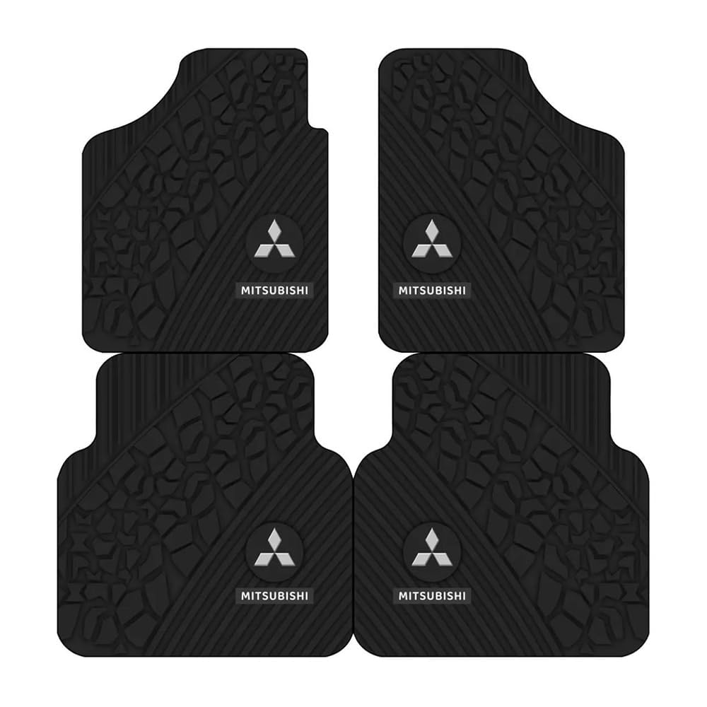 Car Floor Mat Set for Mitsubishi Xpander 2017-2021, Car Mats Front Rear Heelpad Carpet Non-Slip Waterproof Protection Trim All Weather Interior Accessories