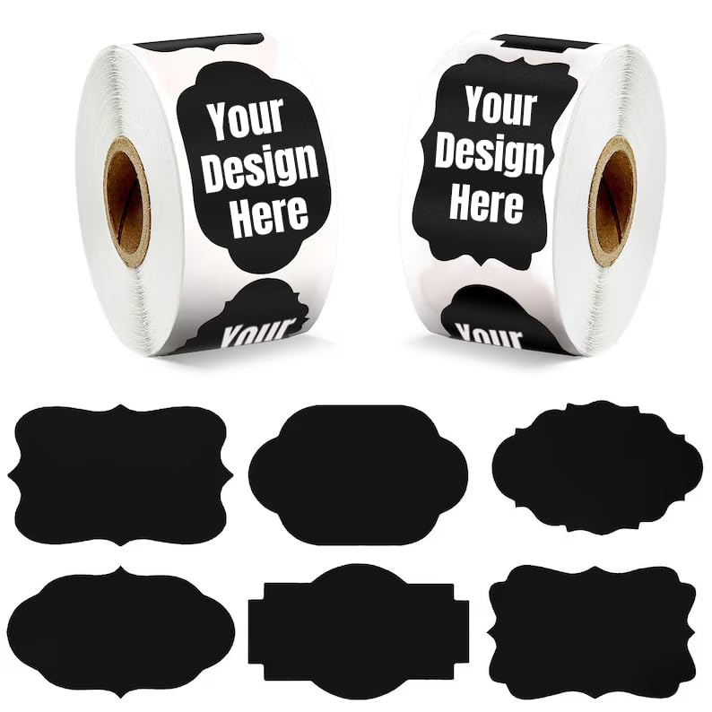 Custom Stickers on Roll Personalized Waterproof Vinyl Labels with Your Logo/Image, Custom Business Logo Stickers, Thank You Stickers Roll, Multi Shape & Size Custom Labels for Packaging(30–1000 Pcs)