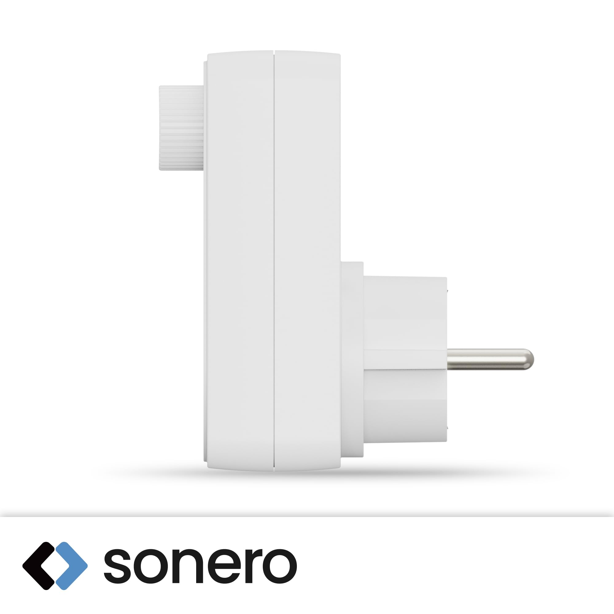 sonero Ściemniacz gniazdka, adapter z regulatorem jasności, tylko do ściemnianych lamp LED, lamp halogenowych, żarowych, biały