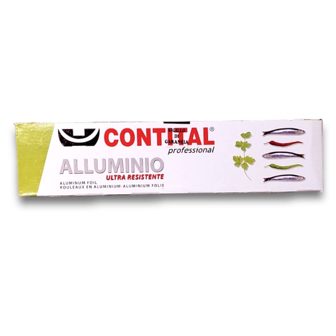 Rotolo Alluminio per Alimenti 100 metri Ultra Resistente Professionale 9 Rotoli con Taglierina per Cucina