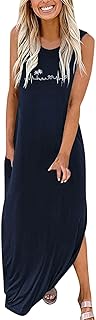 Vestido de princesa para niña de 8 años, color rosa, vestido largo de verano casual con estampado floral para mujer, traje de playa holgado, con bolsillos, cuello redondo, sin mangas, vestidos largos