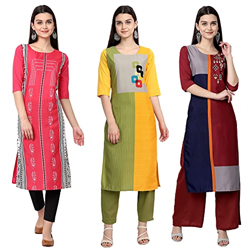 Image of Women's Crepe Straight Kurta
