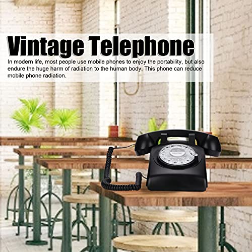 Vintage-Telephone-Solemn-Classic-European-Retro-Landline-Old-Fashioned-for-FamiliesBlack