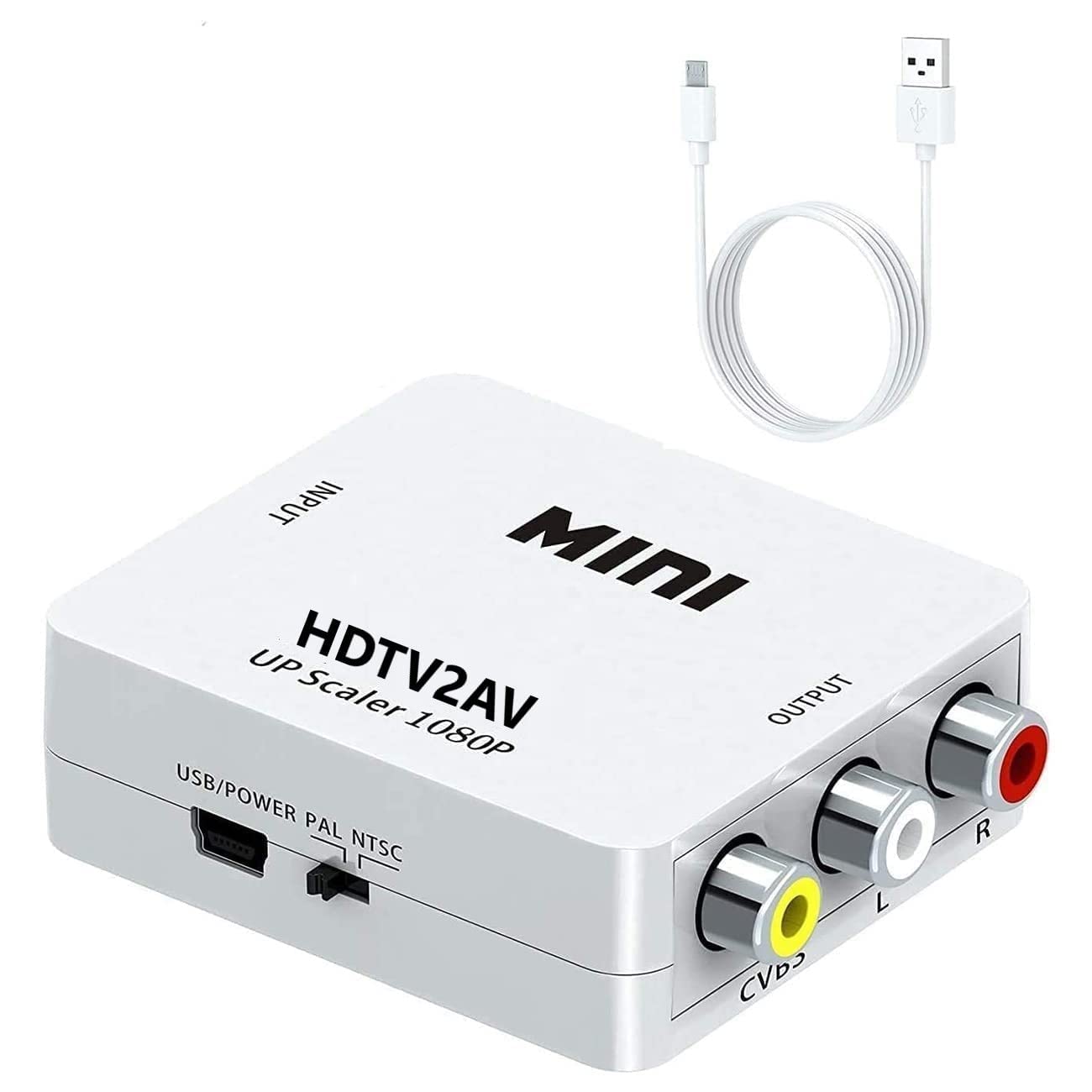 VYAR HDTV2AV / HDMI2AV Up Scaler 1080P HDMI to AV Composite Video Audio Converter Adapter Media Streaming Device (B0D6G76T2T) Amazon Price History, Amazon Price Tracker