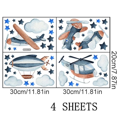 Stickers Boho Avión para Decorar Pared 4 Plancha 30x20cm miniatura 5