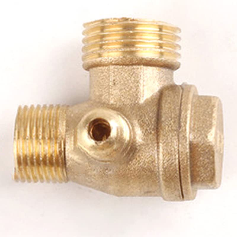 Terugslagklep voor compressor 3 poorten 20 × 16 × 10 mm terugslagklep 90 ° mannelijke schroefdraad accessoires voor compressor