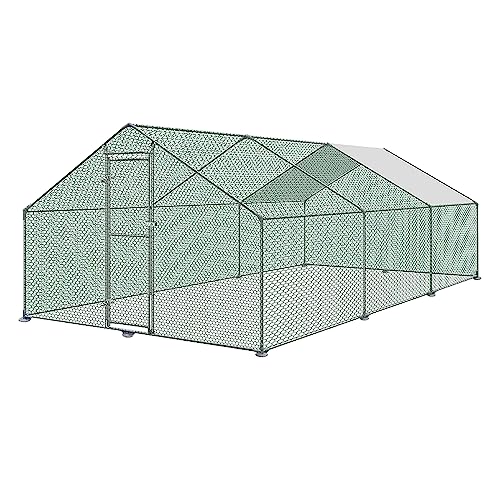 JOIEYOU Gallinero 6x3x2 m con Techo de Sombra