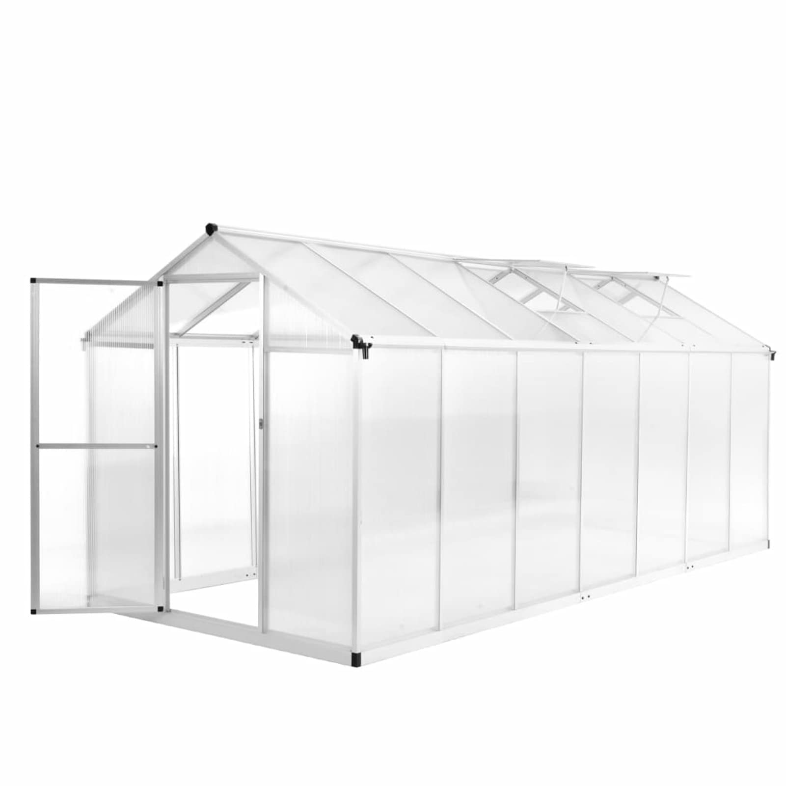 Aluminiowa szklarnia, szkło do ogrodu, szklarnia na pomidory, inspekt, szklarnia, odporna na warunki zimowe, duża 421 x 190 x 195 cm