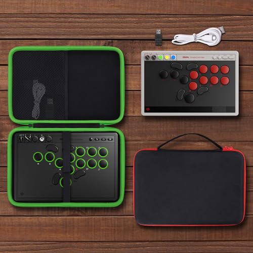 co2CREA Hart Tragbare Reise Schutzhülle Tasche für 8BitDo All-Button Arcade AController für Switch & Windows, nur Tasche