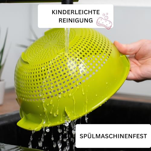 Foto von Westmark Seiher/Sieb, Mit Griffmulden und Aufsatzrasten, Kunststoff, Grün, 2126221A