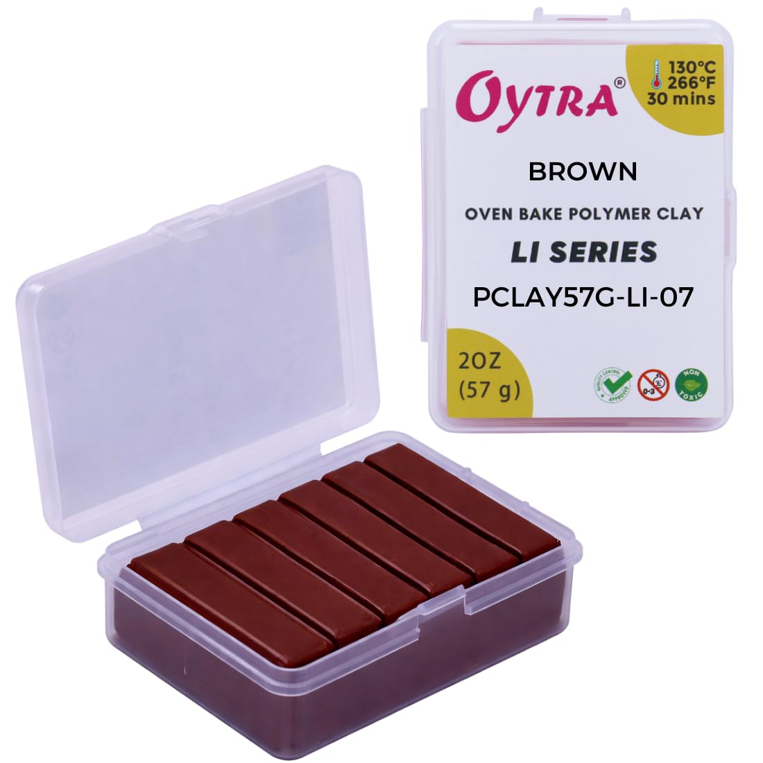 OYTRA Polymer Oven Bake Clay LI Series 57 gram for Jewellery Making for Artist Professional (Brown)-image-14