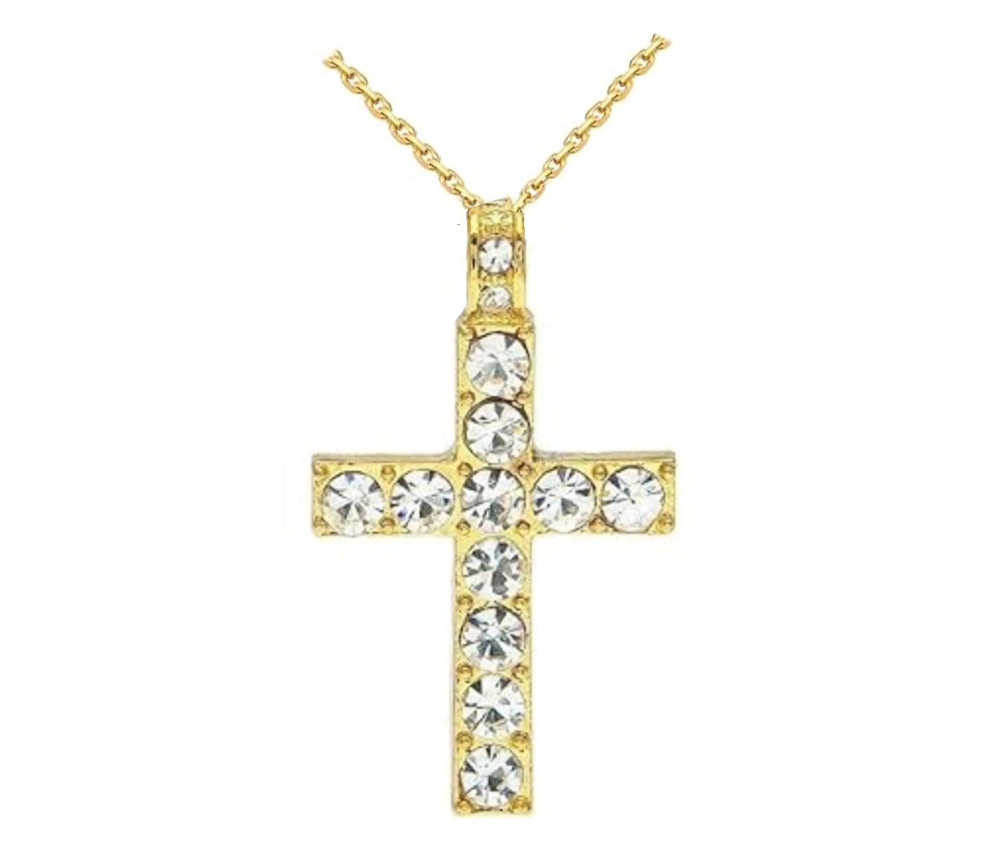 SparkEve Gold Cross Pendant Necklace for Men (CROSS WITH STONES WITH LIGHT CHAIN) (B0CDBSSJD8) Amazon Price History, Amazon Price Tracker