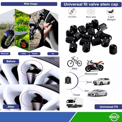 Image of WAICO 6 in 1 Universal Tubeless Tyre Puncture Kit | with Tools, Plier, Knief, Puncture Strips, & Storage Bag | Emergency Flat Tire Repair Tool Set for Car, Bike, SUV, & Motorcycle.