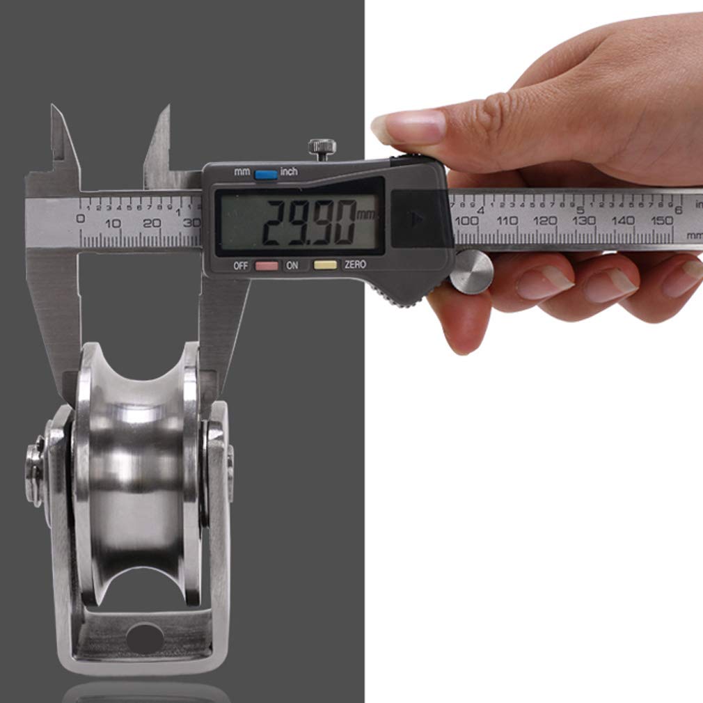 2 szt. Wytrzymałe koła rowkowe w kształcie litery U z łożyskami ze stali nierdzewnej 304 - nośność 1000 KG(32mm)