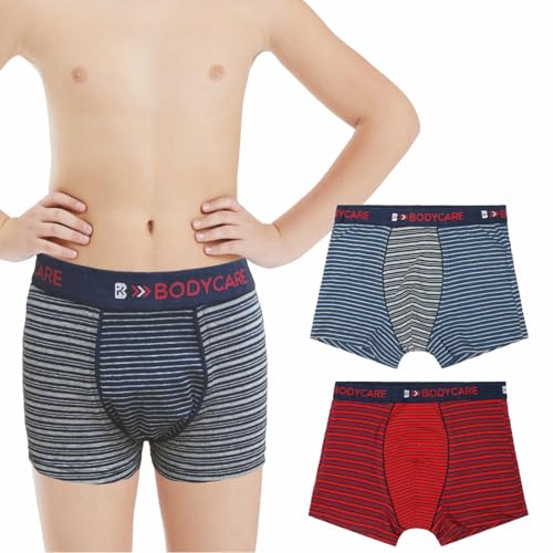 Image of BODYCARE Boys Cotton Solid Trunks Pack of 2 | Soft & Breathable Innerwear | Comfortable Elastic Waistband | Kids Underwear | Skin-Friendly Fabric