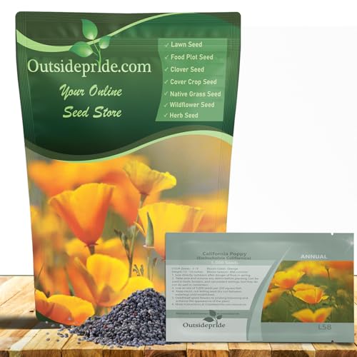 Outsidepride Eschscholzia Orange California Poppy Seeds - 5 lbs. Annual,