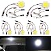 EverBrightt 6-Pack Cool White COB 6-SMD Led Panel Dome Light Auto Car Reading Map Light Bulb DC 12V With T10 / BA9S / Festoon Adapters