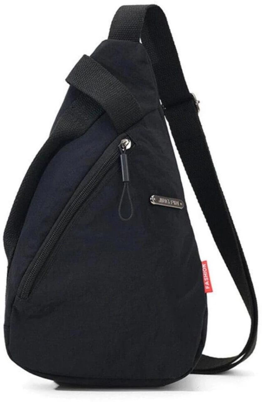 Sling Bag Crossbody Chest Bag with Zipper Pocket,Lightweight Shoulder Front Back Sling Shoulder Zipper Pouch Day Black-picture-33