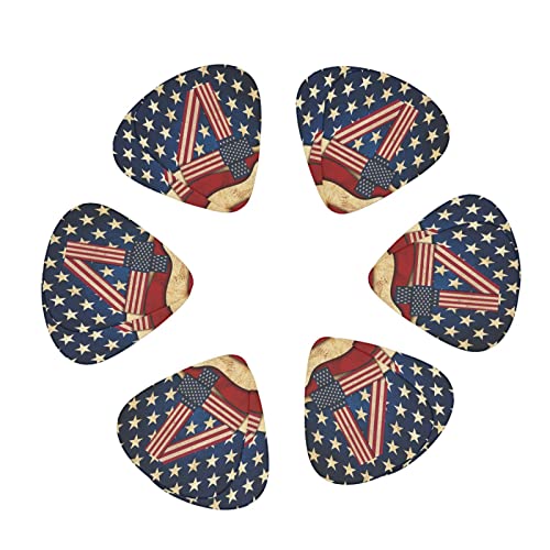 Ensemble de 12 médiators de guitare avec drapeau patriotique du 4 juillet pour guitare acoustique, guitare électrique… - Les Beatles, Paul McCartney, John Lennon, RIngo Starr, George Harrison Ensemble de 12 médiators de guitare avec drapeau patriotique du 4 juillet pour guitare acoustique, guitare électrique… – Image 3