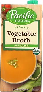 Pacific Foods Organic Low Sodium Vegetable Broth, 32 oz (Pack of 3)