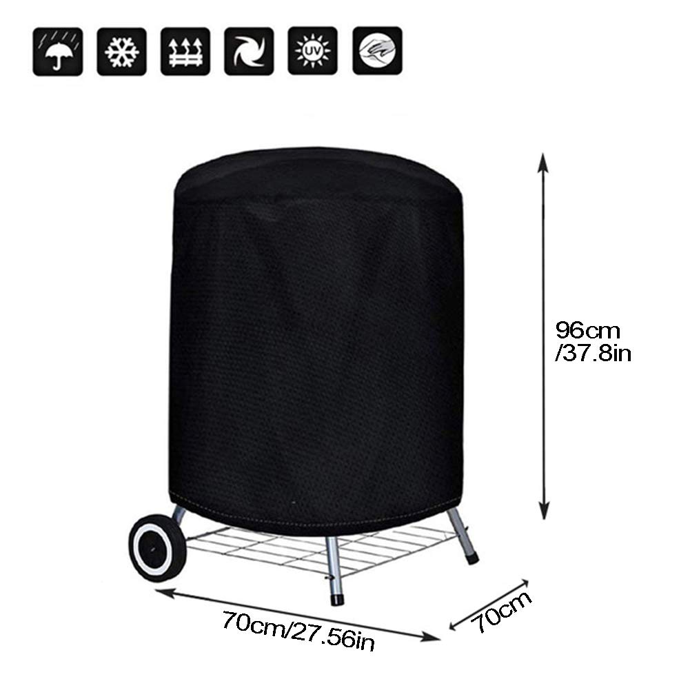 STTC Telo Copri Barbecue Copertura, Impermeabile Telo Protettivo per Barbecue Grill Rotondo Resistente allo Strappo Impermeabile 210D Oxford,70x96cm