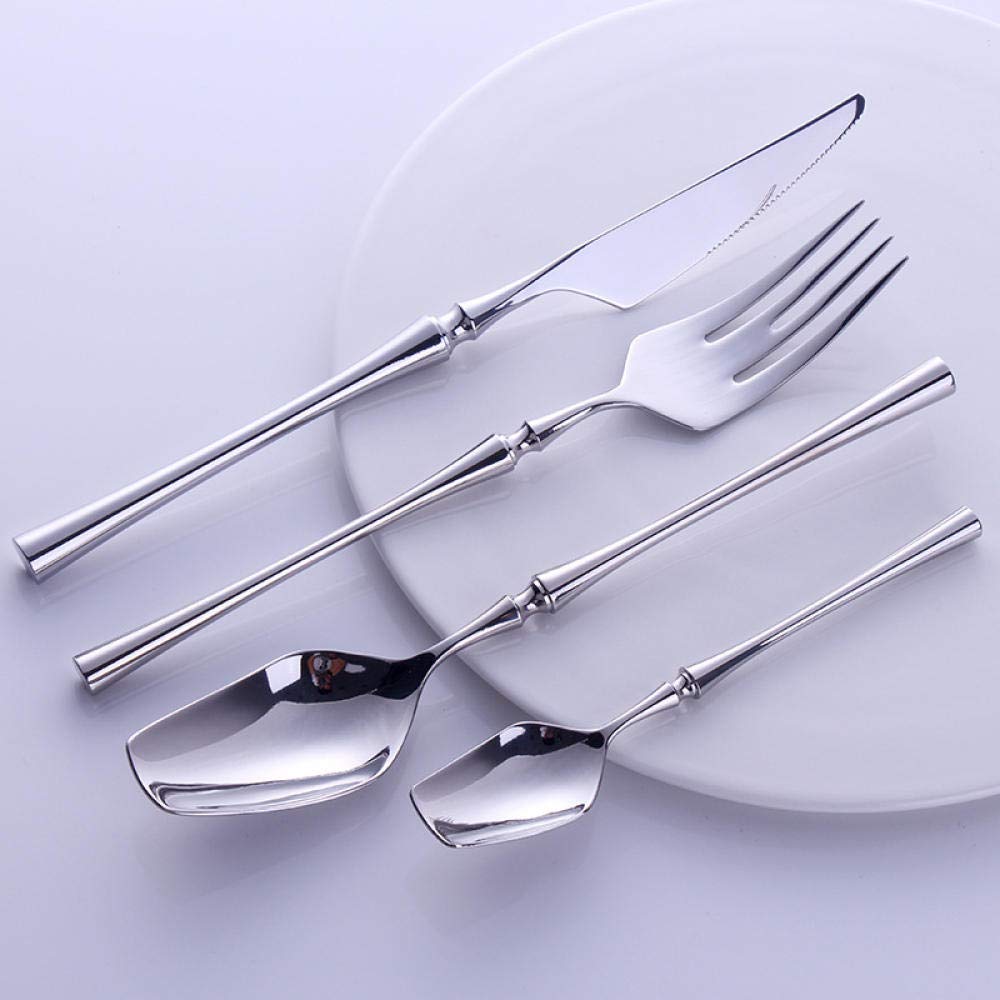 Besteck Set Western Portable Besteck Set Travel 304 Edelstahl Geschirr Set Luxus Griff Messer Gabel Abendessen Geschirr Set 24-Tlg
