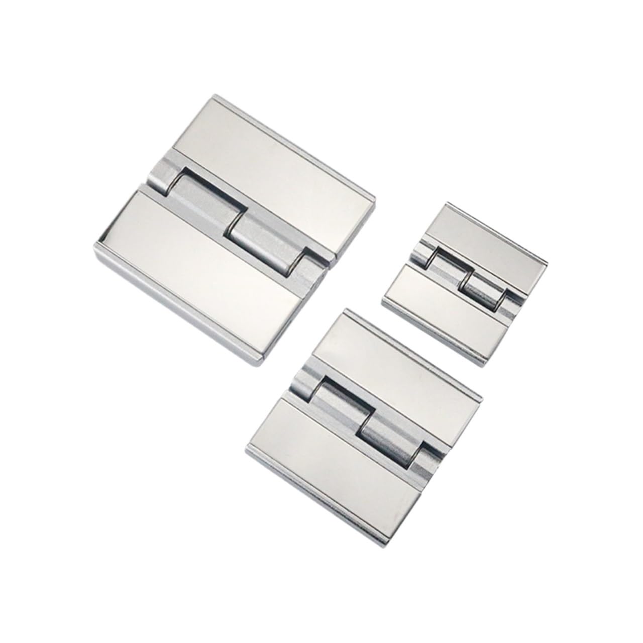 FQJYXWEWL Stainless Steel Thickened Cover Plate Hinge for Motor Boxes Air Cabinets Zinc Alloy Equipment Heavy Duty 1Pcs(XG02-005-8)