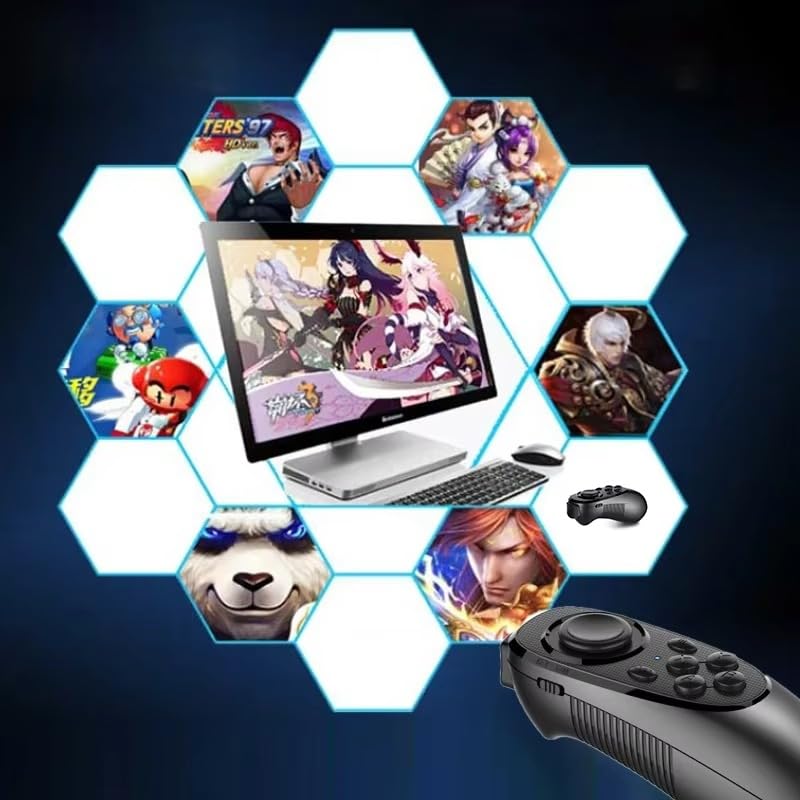 Hoorawwi VR Remote Controller Gamepad Virtual Reality Headset Bluetooth Control VR Video, Game, Selfie, Flip E-Book/PPT/Nook Page, Mouse, in iPhone Smart Phone PC Tablet Laptop