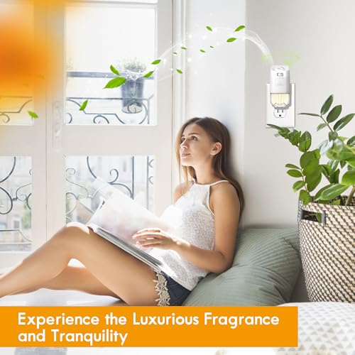 Image of Plug In Air Freshener Starter Kit for Home, 12 Refills + 1 Warmer | Hawaiian, Jasmine & Fresh Cotton Summer Scents for Bathroom, Compatible with Air Wick & Glade, Not Include Glade Plus