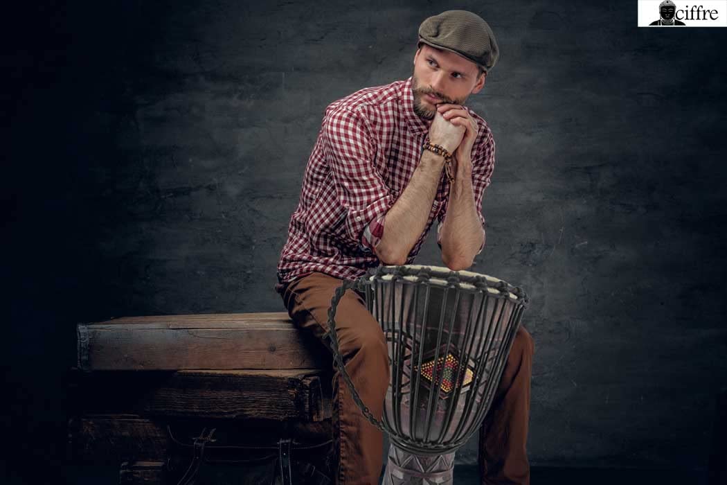 Große Trommel Djembe Darbuka Bongo Premium Rasta Style Sehr guter Klang 60cm U6