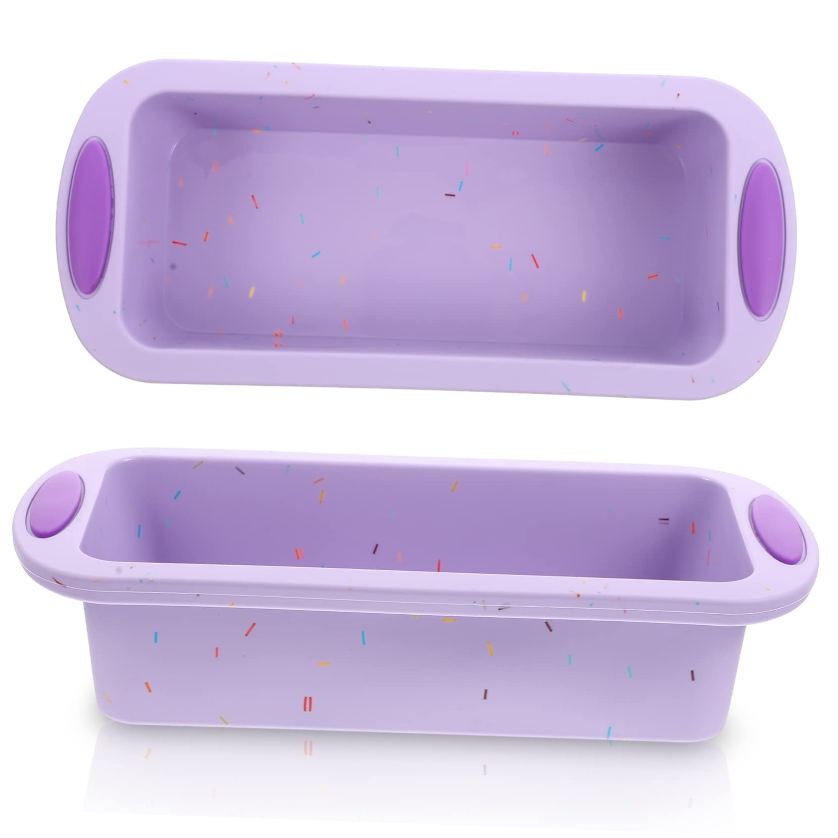 PRETYZOOM Silicone Toast Bread Mold Nonstick Flexible Cake Pan for Baking for Toast Meatloaf and Cakes Microwave Oven Safe Easy Release Reusable Baking Tool